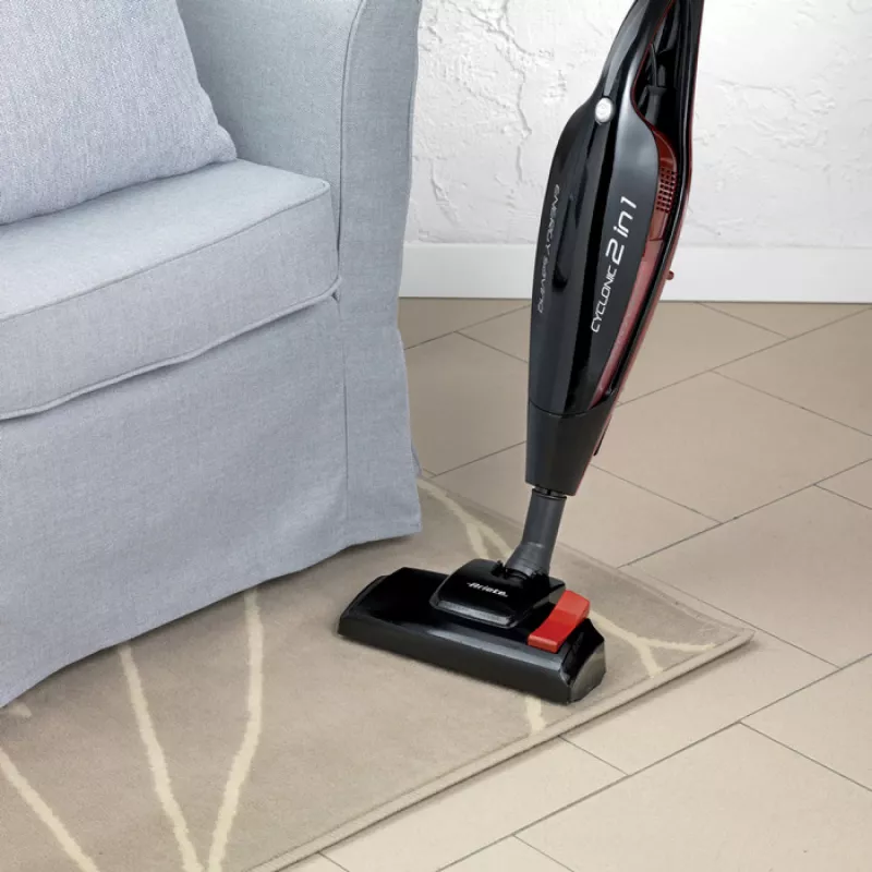 Ariete 2764 Evo 2 w 1 - Elektryczna miotła przewodowa - Odkurzacz i miniodkurzacz - Bezworkowa technologia cyklonowa - Filtr HEPA - 0,8 litra