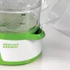 Ariete 911 Healthy Steam - Parowar elektryczny - 3 kosze - Pojemnik na ryż - Timer 60' - 800 Watt - 9 litrów - Biały i zielony