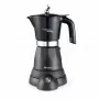 Ariete 1368 Moka Aroma, elektryczny ekspres do kawy Moka, 4/6 filiżanek, 480 W, automatyczne wyłączanie, utrzymuje temperaturę 30 stopni, czarny