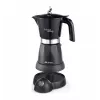 Ariete 1368 Moka Aroma, elektryczny ekspres do kawy Moka, 4/6 filiżanek, 480 W, automatyczne wyłączanie, utrzymuje temperaturę 30 stopni, czarny