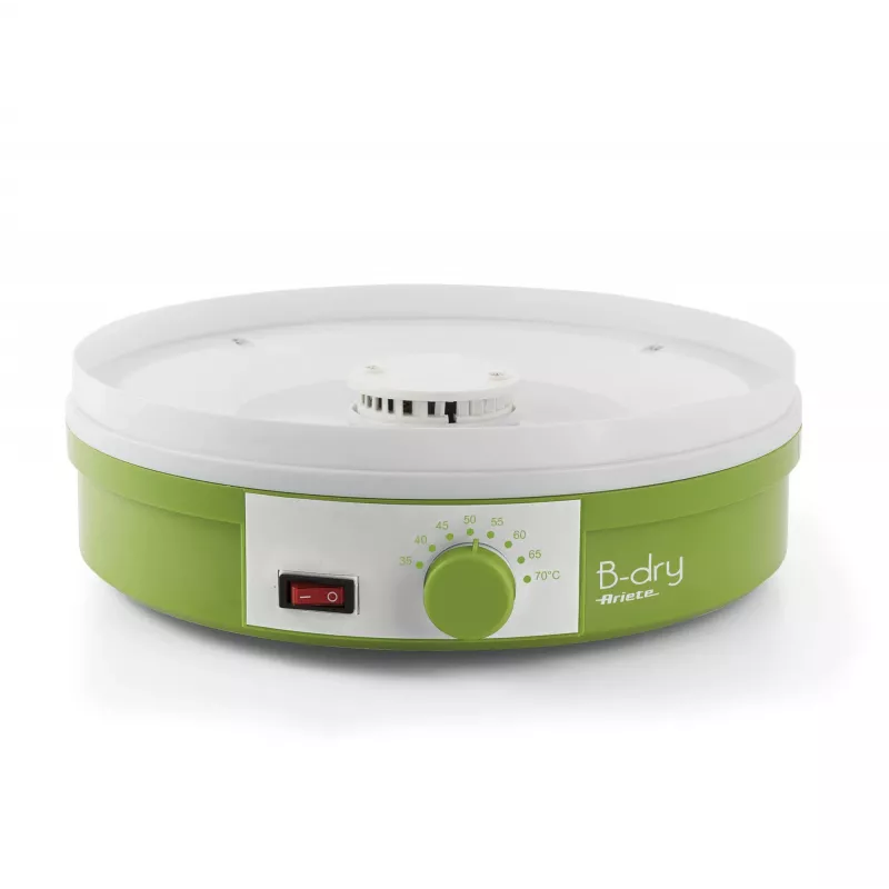 Suszarka do żywności Ariete 616 B-Dry – suszarka do owoców, warzyw, suszonego mięsa – temperatura 35°C/70°C – 245 W – zielona