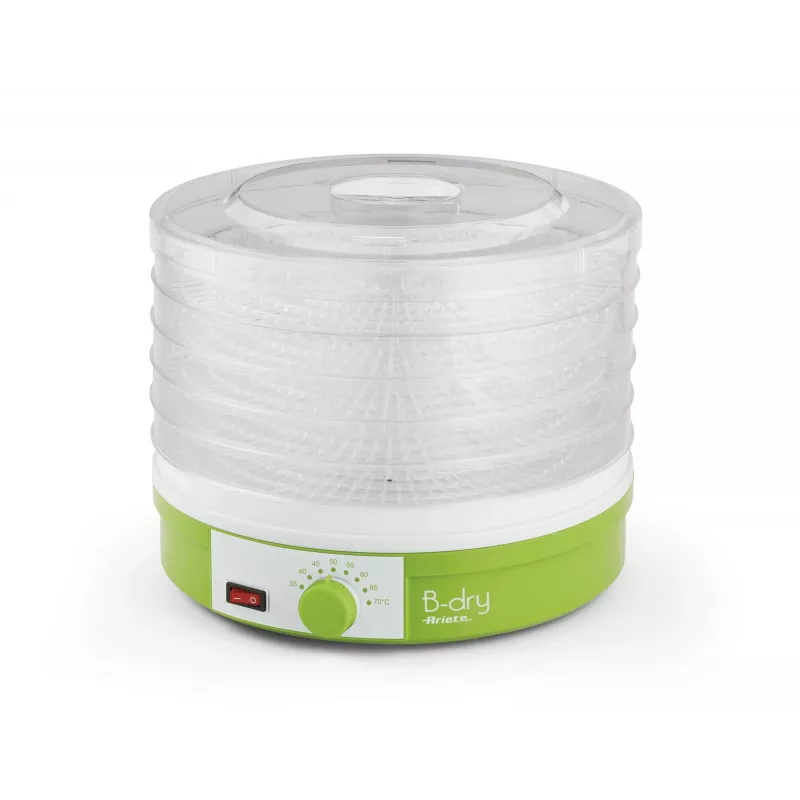 Suszarka do żywności Ariete 616 B-Dry – suszarka do owoców, warzyw, suszonego mięsa – temperatura 35°C/70°C – 245 W – zielona