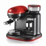 Ekspres do kawy Ariete 1318 Moderna ze zintegrowanym młynkiem, do ziaren i kawy mielonej, spieniacz mleka, dysza do cappuccino, 1 i 2 filiżanki, 1080 W, 800 ml, czerwony