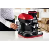 Ekspres do kawy Ariete 1318 Moderna ze zintegrowanym młynkiem, do ziaren i kawy mielonej, spieniacz mleka, dysza do cappuccino, 1 i 2 filiżanki, 1080 W, 800 ml, czerwony
