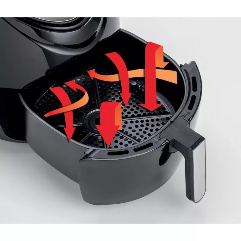 Ariete 4618 Airy Fryer XXL - Frytkownica powietrzna - Usmaż 2,5 kg frytek - 7 litrów - Gotowanie bez oleju i tłuszczu - 1800 W - czarny