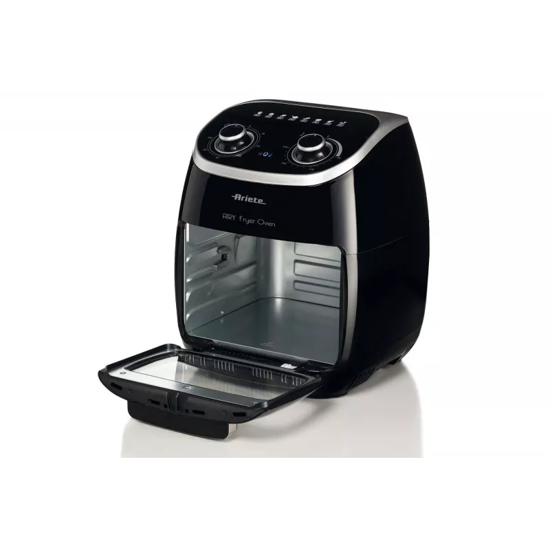 Ariete 4619 Airy Fryer Oven - Frytownica powietrzna i piekarnik elektryczny z rożnem - Obrotowy kosz - Suszarka do żywności - 2000 W - 11 litrów - Stal