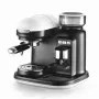 Ariete 1318 Moderna Ekspres do kawy z wbudowanym młynkiem, do ziaren i kawy mielonej, spieniacz do mleka do cappuccino, filtr na 1 i 2 filiżanki, 1080 W, 800 ml, biały
