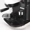 Ariete 1318 Moderna Ekspres do kawy z wbudowanym młynkiem, do ziaren i kawy mielonej, spieniacz do mleka do cappuccino, filtr na 1 i 2 filiżanki, 1080 W, 800 ml, biały