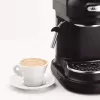 Ariete 1318 Moderna Espresso Machine z Integrated Coffee Grinder, For Coffee Beans and Ground Coffee, Milk Frothing Cappuccino Maker, 1 and 2 Cup Filter, 1080 W, 800 cc, Czarny
