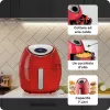 Ariete 4618 Airy Fryer XXL - Frytkownica powietrzna - Smaży 2,5 kg frytek - 7 litrów - Gotowanie bez oleju i tłuszczu - 1800 W - Czerwony