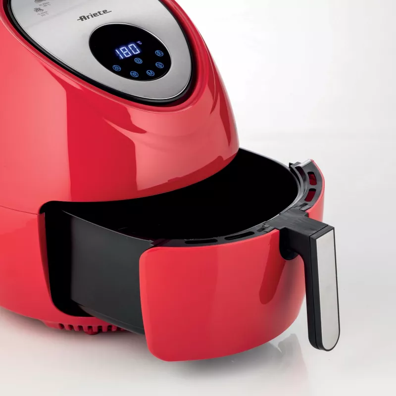 Ariete 4618 Airy Fryer XXL - Frytkownica powietrzna - Smaży 2,5 kg frytek - 7 litrów - Gotowanie bez oleju i tłuszczu - 1800 W - Czerwony