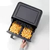 Ariete 4623 Airy Fryer Dual, Frytkownica beztłuszczowa z podwójnym koszem, 1700 W, pojemność 8 l, 3 funkcje gotowania, Cyfrowy panel dotykowy LED, 8 programów automatycznych, Zegar, 2 kosze, Czarny