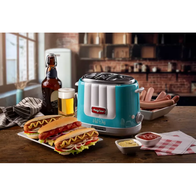 Ariete 206 Hot dog Maker Party Time, 650W, Niebieski, Hot dog toaster, Jasnoniebieski, 2 szt., 650 W, 160 mm, 270 mm