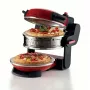 Ariete 927 Pizzeria, podwójny piec do pizzy, 2 pizze w 4 minuty, 2300 W, 2 kamienie szamotowe, 2 termostaty, średnica 32 cm, 5 poziomów pieczenia, 2 łopatki ze stali nierdzewnej, czerwony