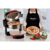 Ariete 927 Pizzeria, podwójny piec do pizzy, 2 pizze w 4 minuty, 2300 W, 2 kamienie szamotowe, 2 termostaty, średnica 32 cm, 5 poziomów pieczenia, 2 łopatki ze stali nierdzewnej, czerwony