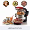 Ariete 927 Pizzeria, podwójny piec do pizzy, 2 pizze w 4 minuty, 2300 W, 2 kamienie szamotowe, 2 termostaty, średnica 32 cm, 5 poziomów pieczenia, 2 łopatki ze stali nierdzewnej, czerwony