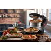 Ariete 927 Pizzeria, podwójny piec do pizzy, 2 pizze w 4 minuty, 2300 W, 2 kamienie szamotowe, 2 termostaty, średnica 32 cm, 5 poziomów pieczenia, 2 łopatki ze stali nierdzewnej, czerwony