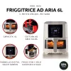 Ariete 4626 Airy Fryer 6L, frytkownica beztłuszczowa, 1300 W, pojemność 6 l, pojemność gotowania 2,5 kg, 8 programów ustawionych, temperatura do 200°, przezroczysty kosz do kontroli gotowania, czarny