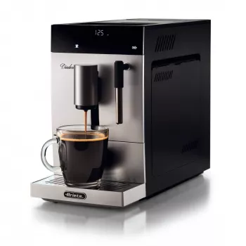 Ariete 1452 Diadema, Ekspres do kawy automatyczny, 1350 W, ciśnienie 19 barów, Do kawy, americano i gorącej wody, Dysza do cappuccino, Wyświetlacz LED, Regulowany dozownik, Srebrny