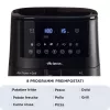 Ariete 4633, Frytkownica powietrzna 4L, 1400W, Pojemność 4L, 9 programów, Funkcja Shake and Grill, Temperatura do 200°C, Czarny