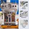 Ekspres do kawy Ariete 1389 Positano, 850 W, pojemność zbiornika 0,9 l, filtr na 1 lub 2 filiżanki, tacka ociekowa, spieniacz do mleka