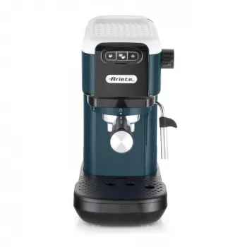 Ekspres do kawy Ariete 1399 Espresso, do kawy mielonej i saszetek ESE, 1300 W, pojemność 1,1 l, ciśnienie 15 barów, filtry na 1, 2 filiżanki i saszetki ESE, Cappuccino, Biały
