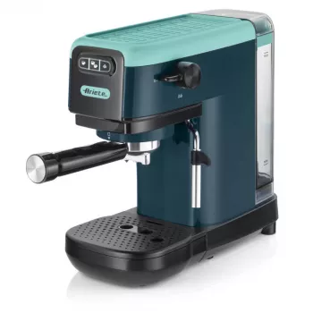 Ekspres do kawy Ariete 1399 Espresso, do kawy mielonej i saszetek ESE, 1300 W, pojemność 1,1 l, ciśnienie 15 barów, filtr na 1 i 2 filiżanki oraz saszetki ESE, Cappuccino, zielony
