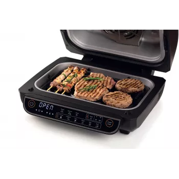 Ariete 4635 Air Fryer Grill, frytkownica powietrzna i grill, grill do steków, 1700 W, pojemność 8 l, smażenie i grillowanie, 8 funkcji gotowania, timer, czarny