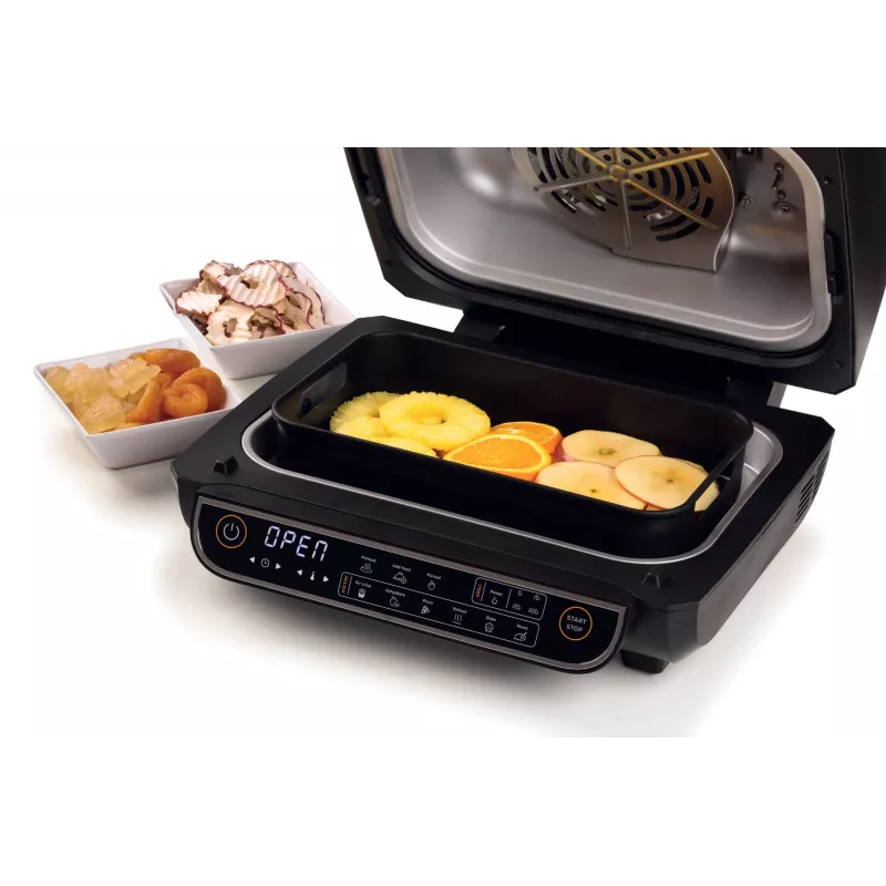 Ariete 4635 Air Fryer Grill, frytkownica powietrzna i grill, grill do steków, 1700 W, pojemność 8 l, smażenie i grillowanie, 8 funkcji gotowania, timer, czarny