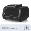 Ariete 4635 Air Fryer Grill, frytkownica powietrzna i grill, grill do steków, 1700 W, pojemność 8 l, smażenie i grillowanie, 8 funkcji gotowania, timer, czarny