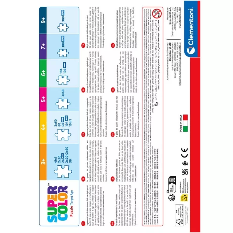 Clementoni Supercolor 21744 puzzle Puzzle 300 szt. Kreskówki