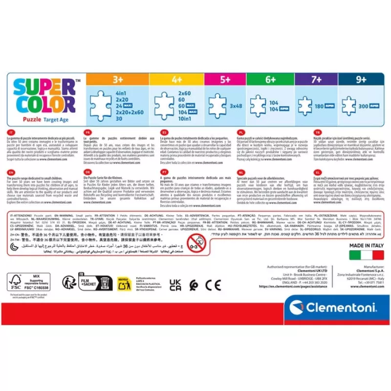Puzzle Clementoni Supercolor 25058 104 szt. Kreskówki