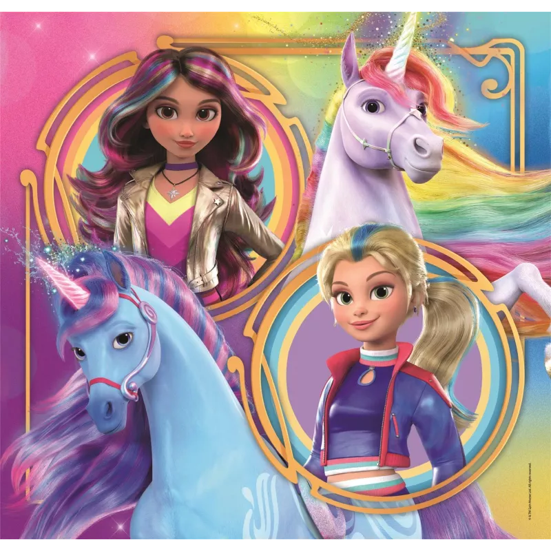 Clementoni 3x48 szt. Puzzle Unicorn Academy, 5 lat Clementoni 3x48 szt. Puzzle Unicorn Academy. Zalecany wiek (min.): 5 lat