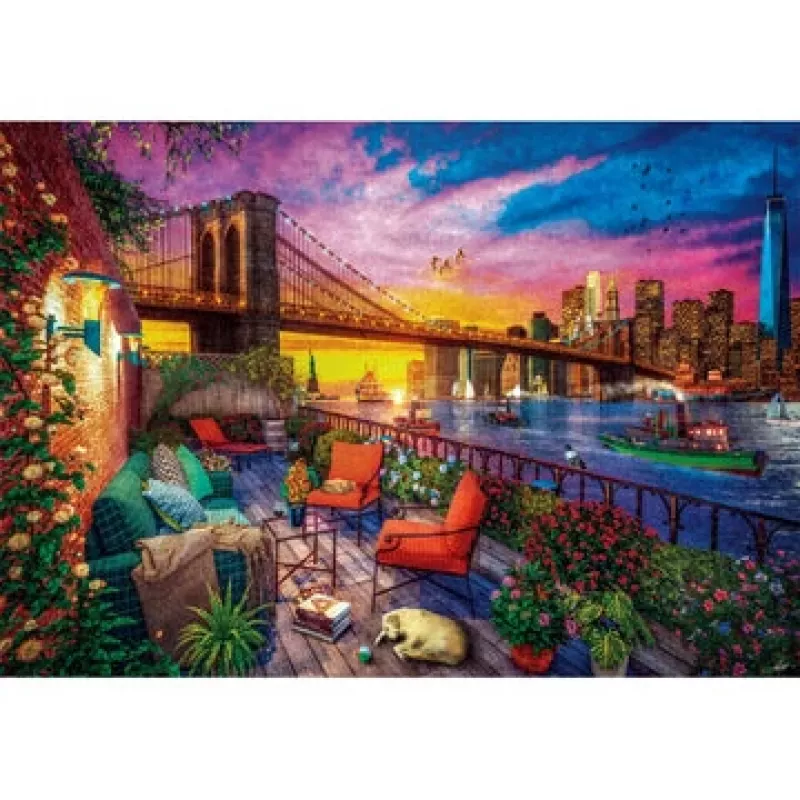 Clementoni Manhattan balcony sunset Puzzle 3000 szt. Miasto