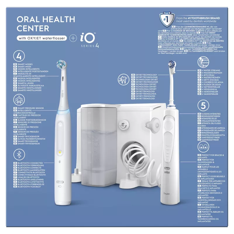Centrum higieny jamy ustnej Oral-B iO4 i OxyJet, białe