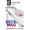 Cellularline Clear Mag - Galaxy S25 Edge Ultraodporne przezroczyste etui z gumową krawędzią, kompatybilne z ekosystemem Qi2 i akcesoriami magnetycznymi, zabezpieczone przed żółknięciem.