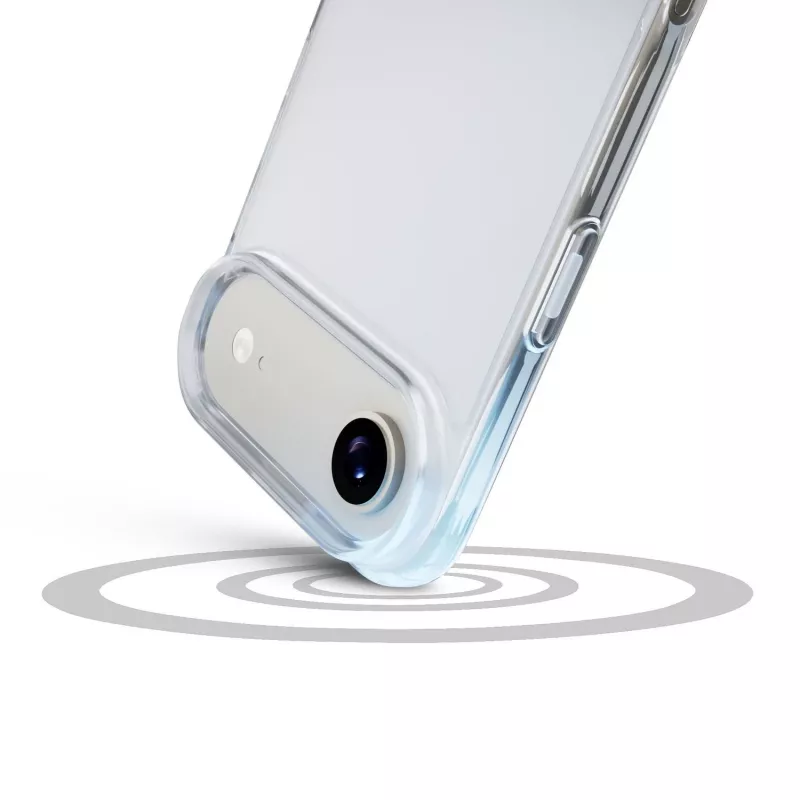 Cellularline Clear Protect - twarde etui iPhone Air z gumowymi krawędziami