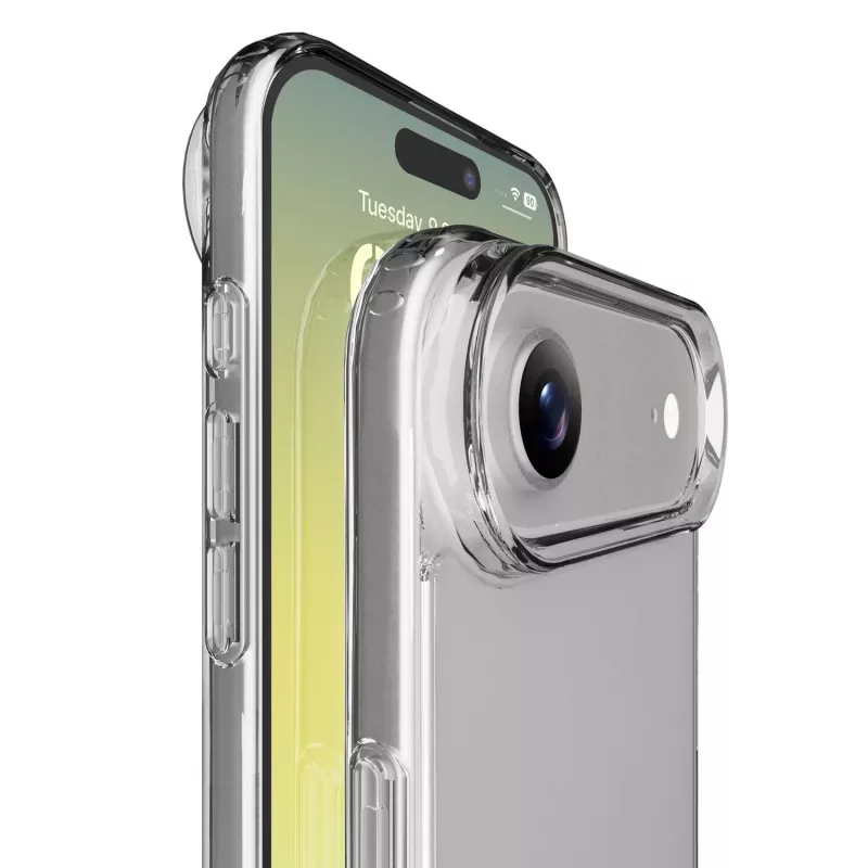 Cellularline Clear Protect - twarde etui iPhone Air z gumowymi krawędziami