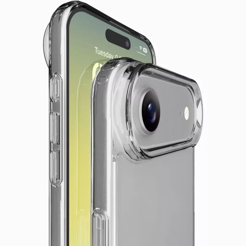 Cellularline Clear Protect - twarde etui iPhone Air z gumowymi krawędziami