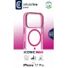 Cellularline Iconic Mag - iPhone 17 Pro przezroczyste etui z kolorowymi krawędziami kompatybilne z ekosystemem Magsafe