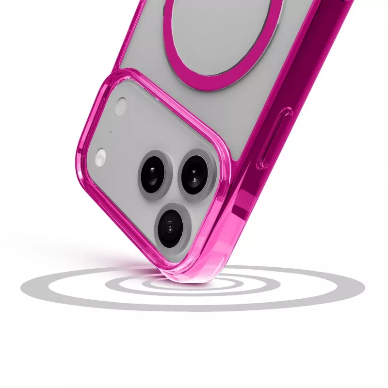 Cellularline Iconic Mag - iPhone 17 Pro przezroczyste etui z kolorowymi krawędziami kompatybilne z ekosystemem Magsafe
