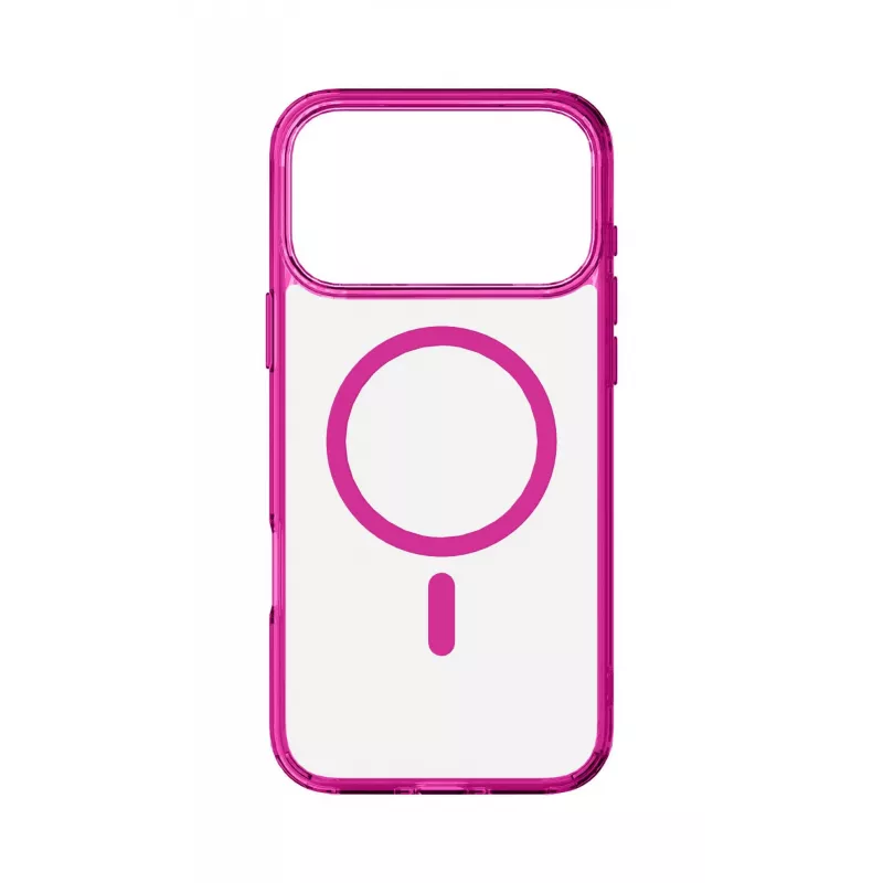 Cellularline Iconic Mag - iPhone 17 Pro przezroczyste etui z kolorowymi krawędziami kompatybilne z ekosystemem Magsafe