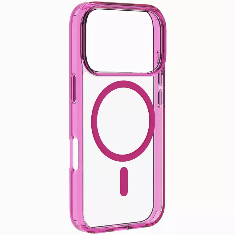 Cellularline Iconic Mag - iPhone 17 Pro przezroczyste etui z kolorowymi krawędziami kompatybilne z ekosystemem Magsafe