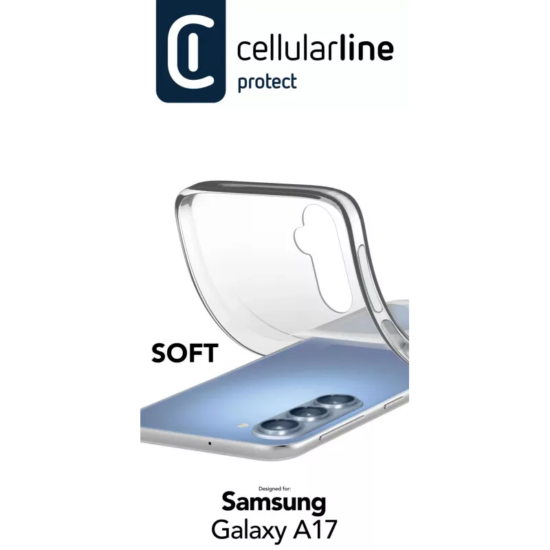Cellularline Soft - Galaxy A17 miękkie etui z gumy, Pokrowiec, Samsung, Galaxy A17, 17 cm (6,7 cala), Przezroczysty