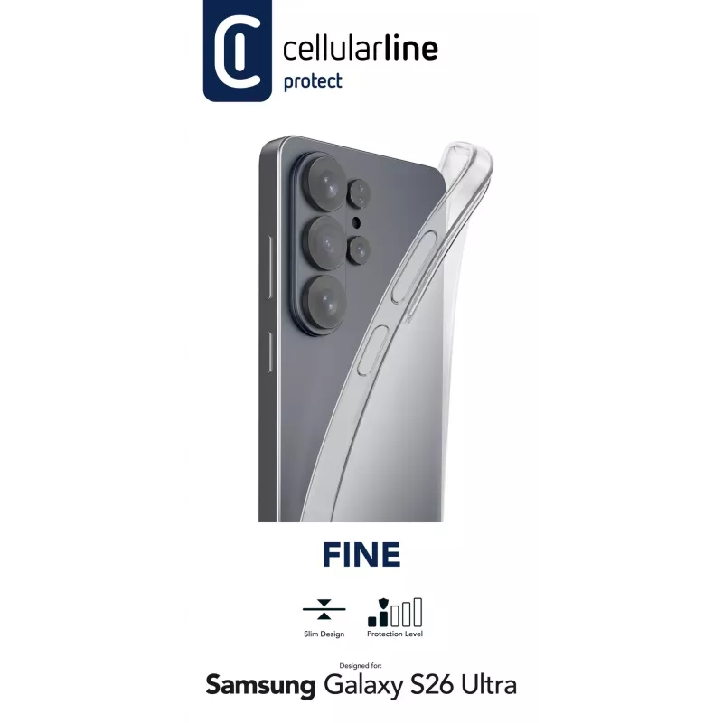 Cellularline Fine - Galaxy S26 Ultra, Cover, Samsung, Galaxy S26 Ultra, 17.5 cm (6.9 cala), Transparentny