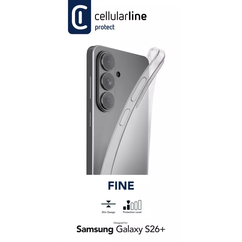 Cellularline Fine - Galaxy S26+, etui, Samsung, Galaxy S26 Edge, 17 cm (6.7 inch), przezroczysty