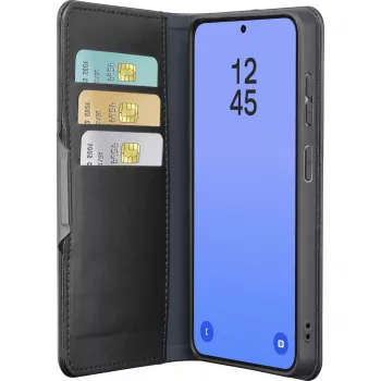 Cellularline Book Agenda – etui książkowe Galaxy S26 Ultra z wykończeniem z ekoskóry, magnetycznym zamknięciem, ochroną RFID i funkcją podstawki.
