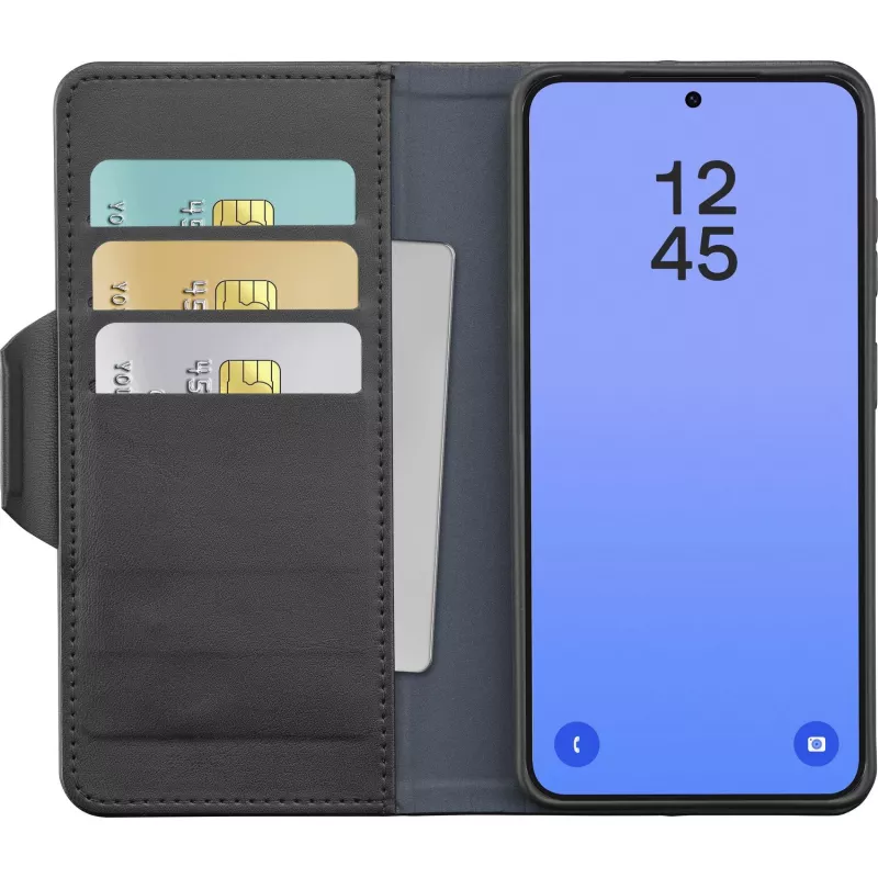 Cellularline Book Agenda – etui książkowe Galaxy S26 Ultra z wykończeniem z ekoskóry, magnetycznym zamknięciem, ochroną RFID i funkcją podstawki.