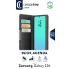 Cellularline Book Agenda - Etui książkowe Galaxy S26 z wykończeniem ze skóry ekologicznej, zamknięciem magnetycznym, ochroną RFID i funkcją podstawki.