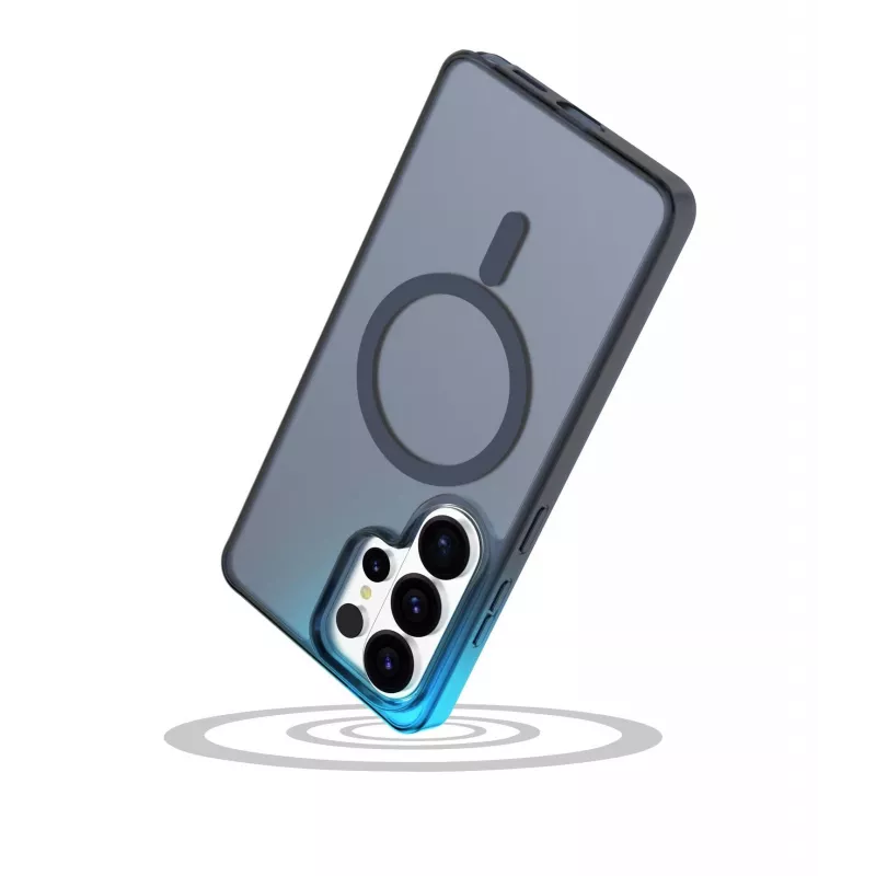 Cellularline FROSTY MAG - Galaxy S26 Ultra Półprzezroczyste etui z matowym wykończeniem i kolorowymi krawędziami, kompatybilne z ekosystemem Qi2 i akcesoriami magnetycznymi dla Samsunga.